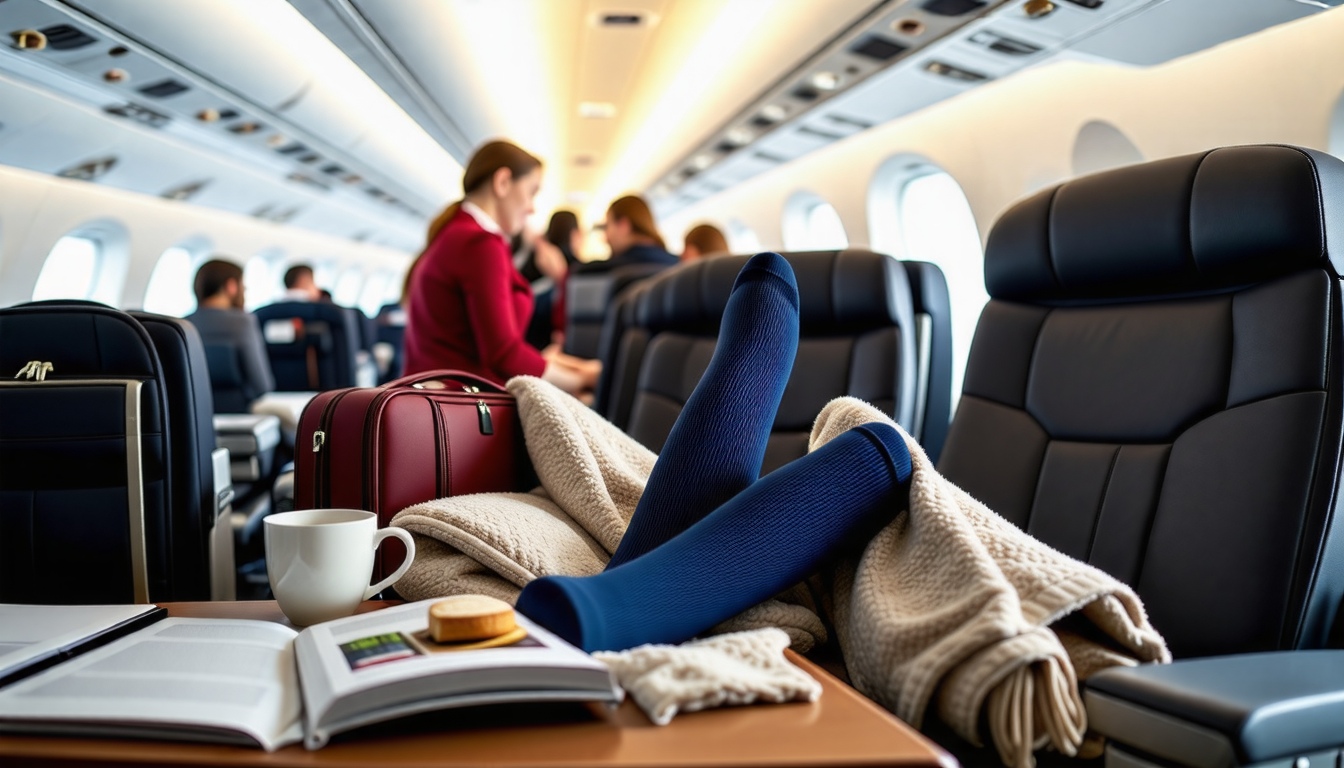 découvrez les nombreux avantages des chaussettes de compression lors de vos voyages en avion. améliorez votre confort, réduisez le risque de thrombose et maintenez une circulation sanguine optimale tout au long de votre vol. idéales pour les longs trajets, ces chaussettes sont l'accessoire indispensable des voyageurs.